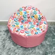 Babzsákfotel gyerekeknek fánkos-muffinos-rózsaszín