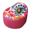Rózsaszín-ikea virágos standard babzsák + mini kagyló babzsák szett