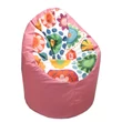 Rózsaszín-ikea virágos standard babzsák + mini kagyló babzsák szett