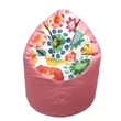 Rózsaszín-ikea virágos standard babzsák + mini kagyló babzsák szett