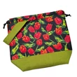Tulipán mintás project bag öt belső zsebbel