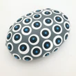 evil eye pontozott kavics - fekete