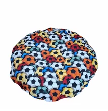 fánk alakú gyerek babzsákfotel foci mintás