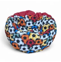 fánk alakú gyerek babzsákfotel foci mintás