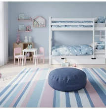 Egyszínű zöld padlópárna 60 cm átmérővel