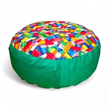 Zöld legó mintájú padlópárna 60 cm átmérővel