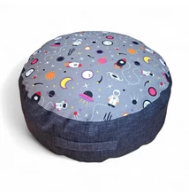 Szürke-űrhajós mintájú padlópárna 60 cm átmérővel