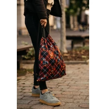 Tacskós gymbag piros skótkockás alapon
