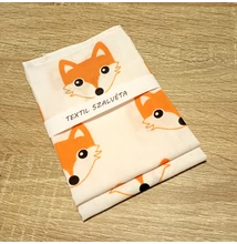 Textil szalvéta, Fehér, rókás (2db)