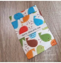 Textil szalvéta - színes madárkás (2db)