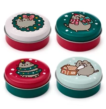 Pusheen mintás vegán ajakbalzsam fém tégelyben
