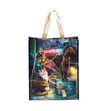 Misztikus macskákkal díszített bevásárlótáska, amely az intuíció és a belső bölcsesség energiáját hordozza. Tágas, strapabíró és különleges megjelenésű.