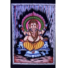 Ganesha textilkép - színes