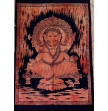 Ganesha textilkép - narancssárga