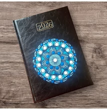 Pontozott mandalás határidőnapló 2026 napi bontással, 21x15 cm