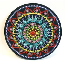 Szivárvány mandala pontfestő technikával