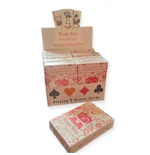 Maneki Neko mintás francia kártya pakli piros színben japán szerencsemacska motívummal