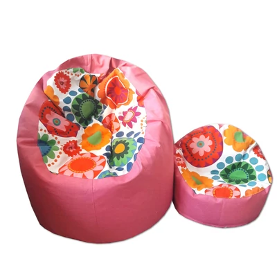 pink-ikea-virágos-babzsákfotel-szett