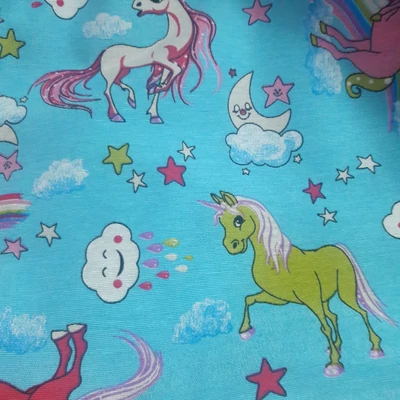 Kék unikornisos rózsaszín mini csepp babzsák