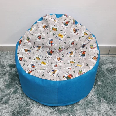Babzsákfotel gyerekeknek lámás mini kagyló