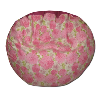 pink-virágos-fánk-babzsák