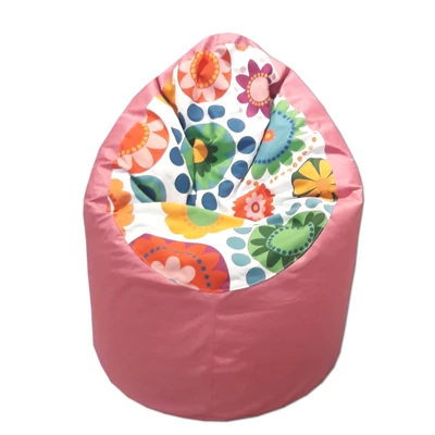 Rózsaszín-ikea virágos standard babzsák + mini kagyló babzsák szett