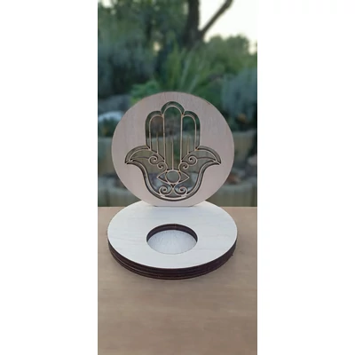 Mécsestartó, árnyéklámpa, Fatima keze (Hamsa)