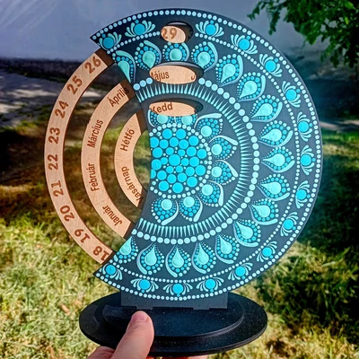 pontozott mandala öröknaptár
