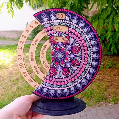 pontozott mandala öröknaptár