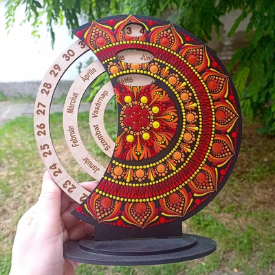 pontozott mandala öröknaptár
