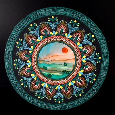 mandala pontozott