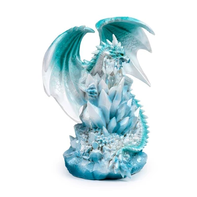 Sárkányos spirituális szobor LED világítással, fantasy hangulatban